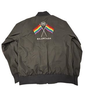 Balenciaga Pride Flag Black Bomber from Pride‎ Collection Medium